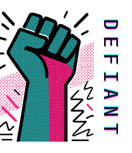 Defiant Health Outdoor Offices Sign Defiant Medical Tourism Concierge green fist logo outdoor on circular sign above business entrance at corporate offices in Chiang Mai